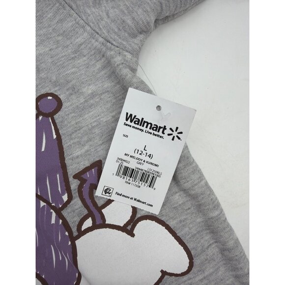 Hello Kitty & Friends Womens L 12-14 Gray Sweatshirt Joggers 2pc Set New - Picture 5 of 7